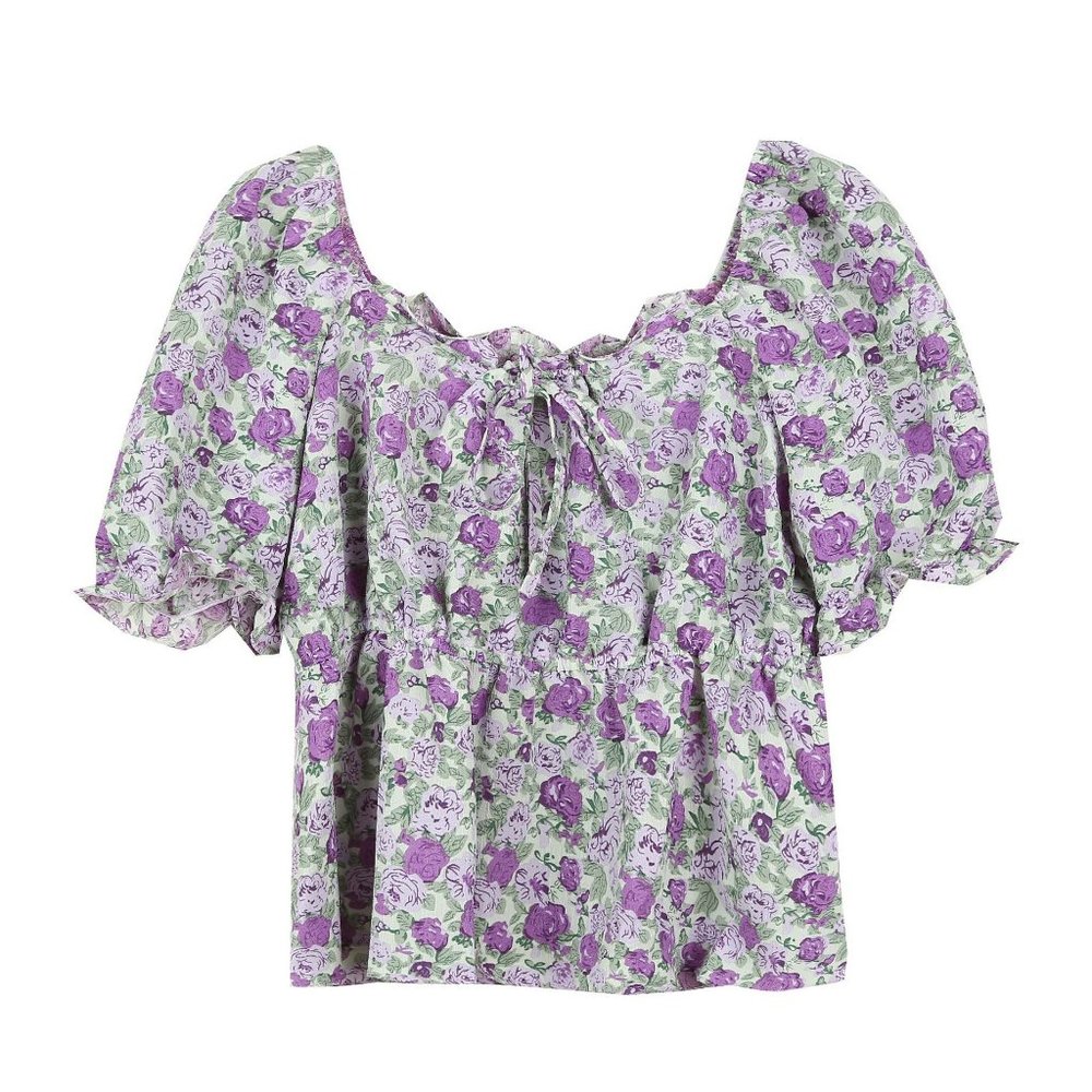Floral Printed Chiffon Tops for Women